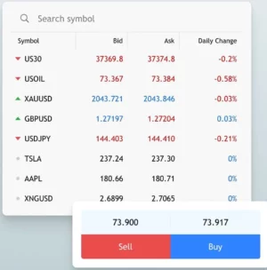 Login → Open Terminal → Start Trading