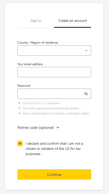 Basic Requirements for Exness Sign Up